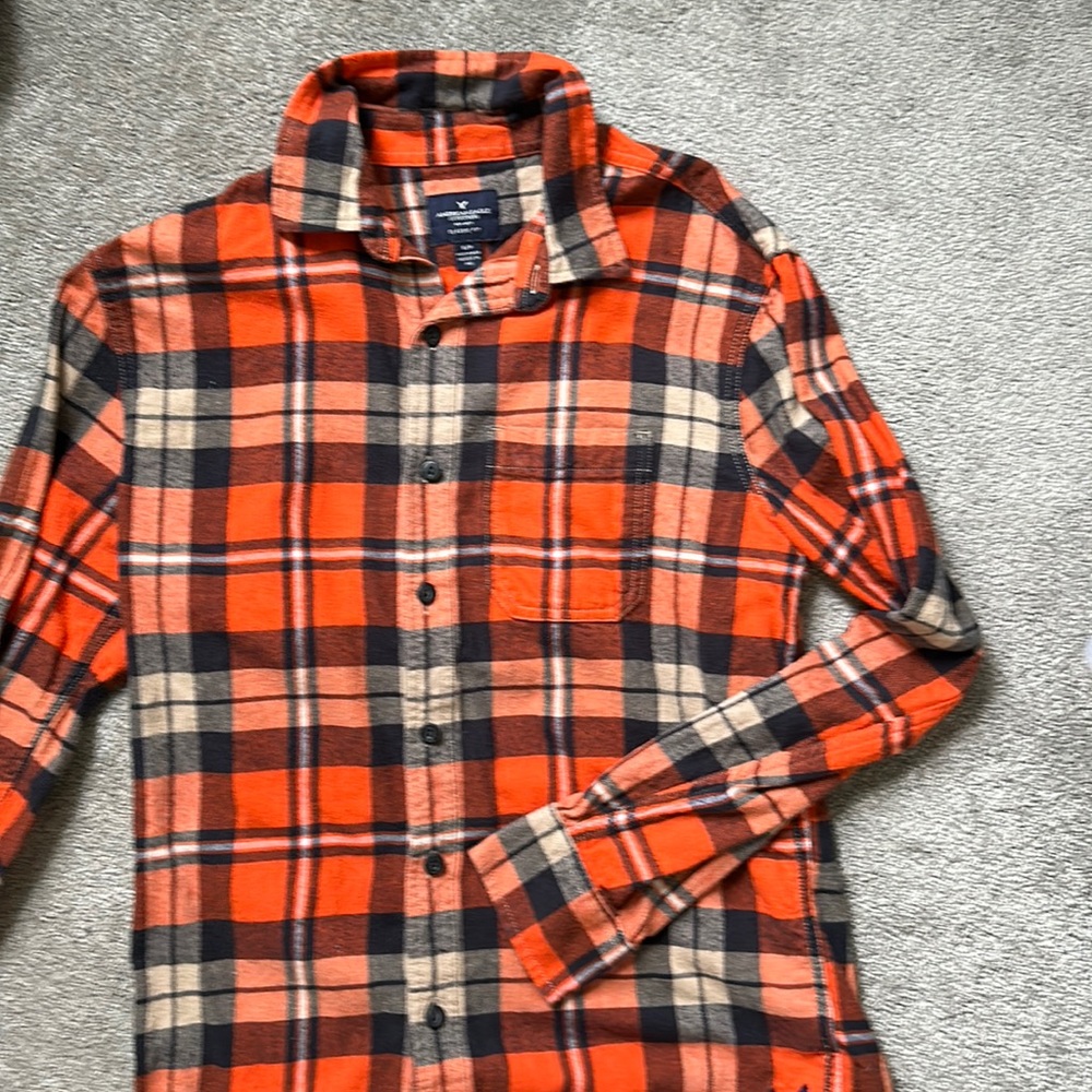 American eagle classic fit flannel shirt
